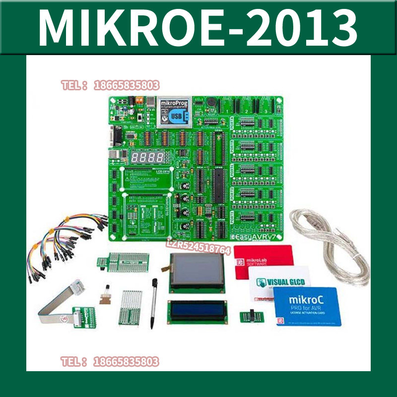 MIKROE-2013 Embedded Development Evaluation Board Kit MIKROLAB FOR AVR AVR EVAL BRD