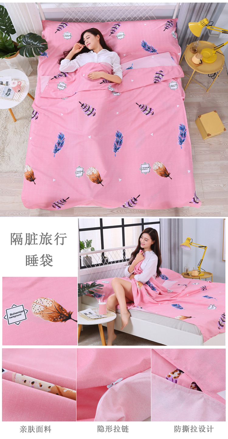 Du lịch ngoài trời đi du lịch kinh doanh xách tay bẩn chống bẩn cotton túi ngủ sheets khách sạn khách sạn vệ sinh lót đơn đôi