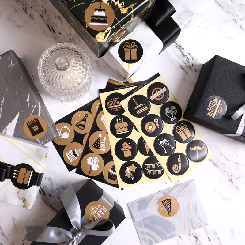 Original design gift gift packaging sticker envelope seal sticker birthday DIY self-adhesive hand account sticker