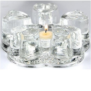 Special Flower Tea kettle special heat-resistant glass insulation base heart-shaped glass insulation plate candlestick