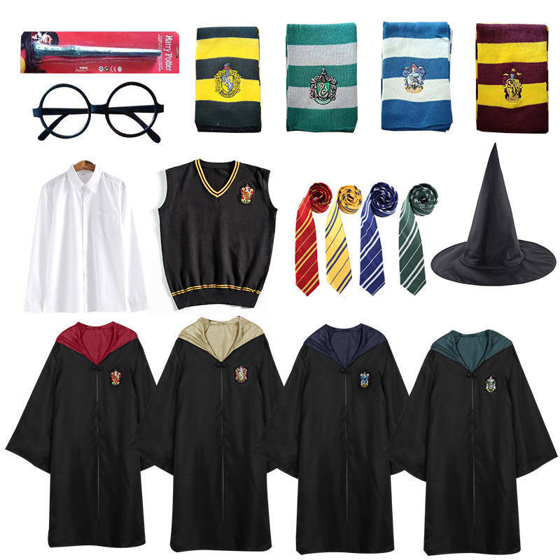 Harry Potter clothes, Magic robes, scarves, COS clothing, college clothes, robes, Hermione's Gryffindor school uniform
