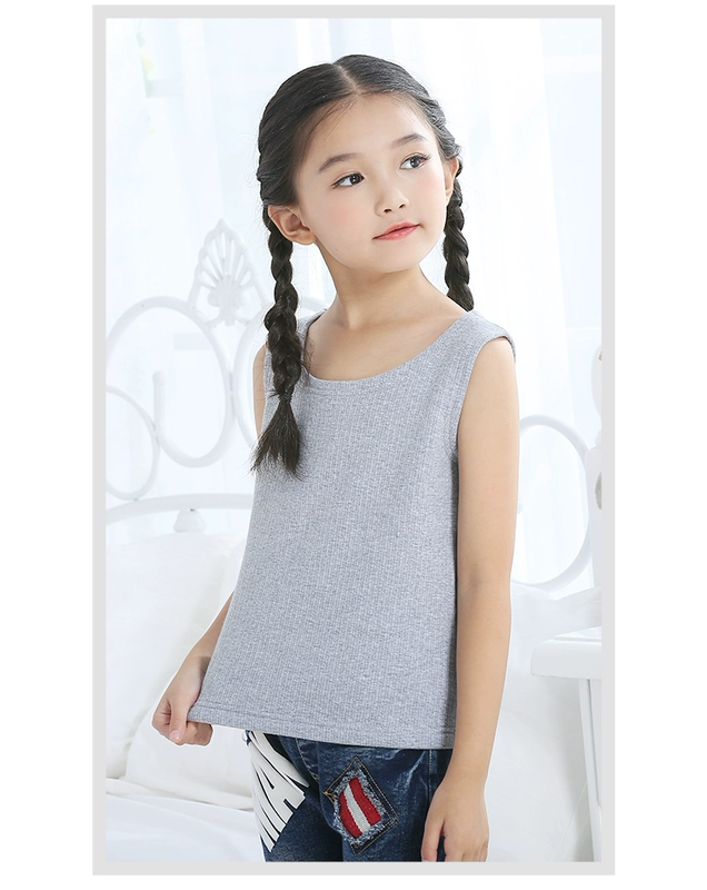 Mùa thu và mùa đông trẻ em áo vest cotton cộng với áo nhung dày ấm áp nữ sinh tiểu học không tay vest áo lót nam áo khoác trẻ em hàng chuẩn