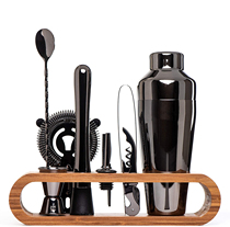 New Pint Stainless Steel Two Sections Style Infuser Suit Snowk Jug Hand Cup With Wooden Frame Bar Cocktail Tool