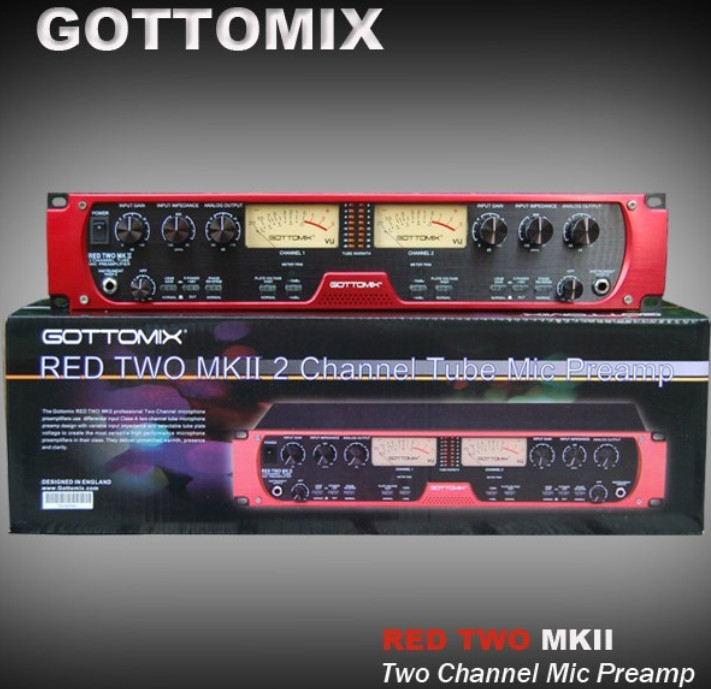 Song Fig. GOTTOMIX REDTWO MKII RED TWARE RED TWO-CHANNEL VACUUM TUBE MICROPHONE AMPLIFIER