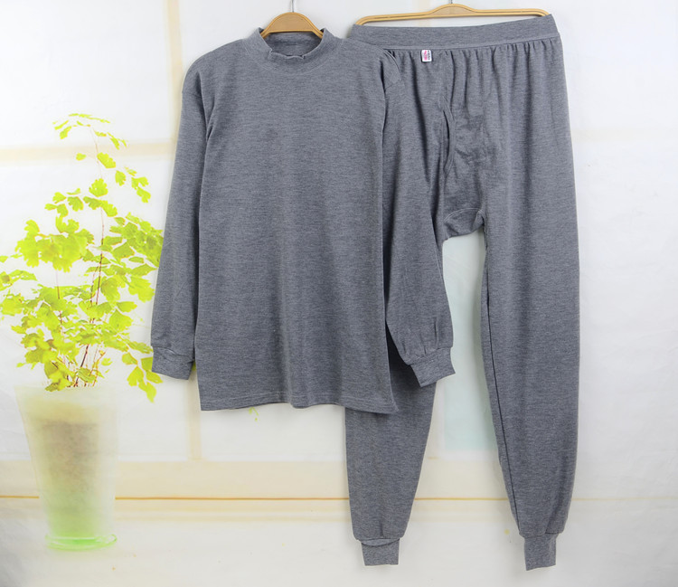 Áo len nam Qiuyi Qiuku Bộ đồ lót cotton ấm cộng với phân bón XL Áo len cotton trung niên Thu và đông bộ đồ thể thao nữ