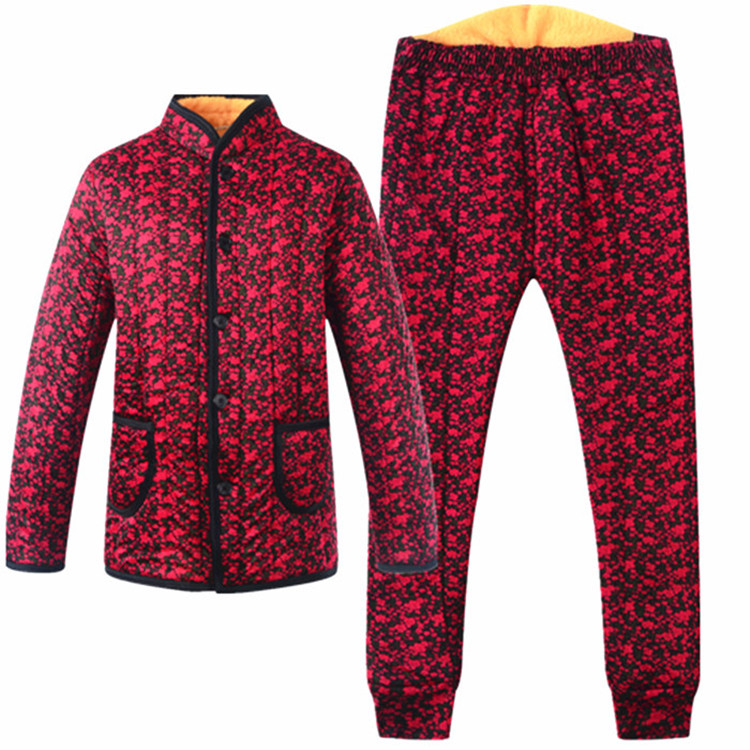 Áo khoác cotton nữ trung niên cotton ba lớp cộng với nhung dày áo khoác cotton phù hợp với quần lửng cỡ lớn cho mẹ mùa đông áo khoác cho phụ nữ 60 tuổi