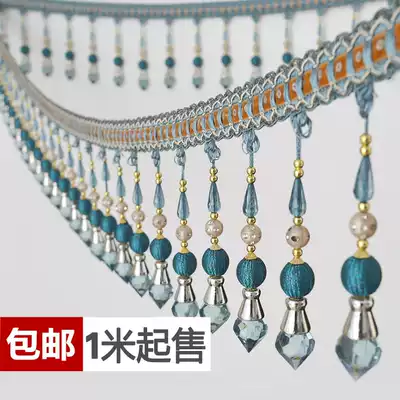 Curtain lace crystal bead accessories table flag hem decorative hanging ear pendant curtain fabric stage