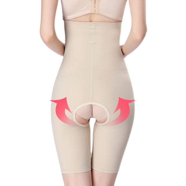 Tingmei Niya Seamless Thick Belly Controlling Open Crotch Waist High Waist Raising Buttocks Postpartum Body Shaping Underwear for Women