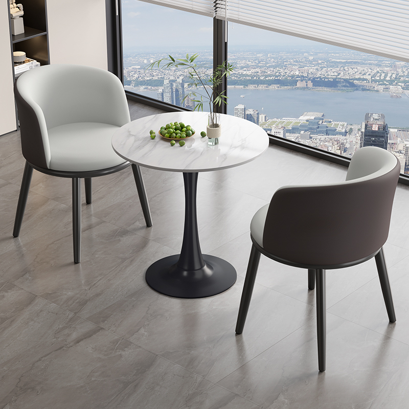 Balcony Small Table and Chair Set, Trendy Hotel Balcony Tea Table and Chair Set, One Table and Two Chairs, Balcony Leisure Table and Chair Three-Piece Set