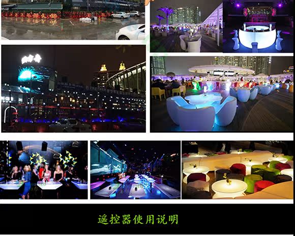 Đèn LED trực tiếp Đèn nhựa châu Âu thanh hộp đêm KTV điều khiển từ xa sạc đơn giản nội thất phân tam giác - Giải trí / Bar / KTV Mẫu đèn thả quầy bar