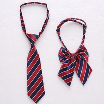 Boy red striped tie girl butterfly collar flower British college style school uniform children tie performance chorus bow tie