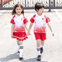 School uniform suit elementary summer cotton short sleeve kindergarten suit summer sportswear suit