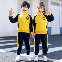 Primary and secondary school class sports suit school uniform three pieces of spring and autumn childrens suit kindergarten suit campus suit