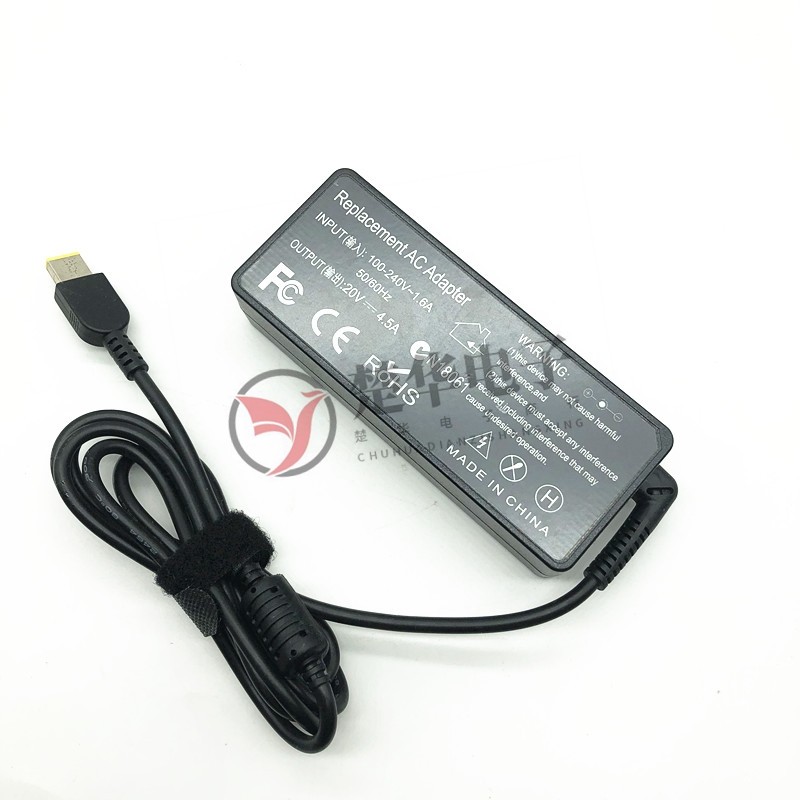 The 90W laptop power supply adapter is suitable for Lenovo 20V4 5A charger square