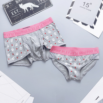 New 2-pack couple underwear pure cotton cute creative cartoon couple underwear sexy sex hot suit