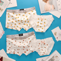 2 Dress Lovers Briefs Pure Cotton Sexy men and women a cute couple of summer big-code Tempo Lingerie Passion Suit