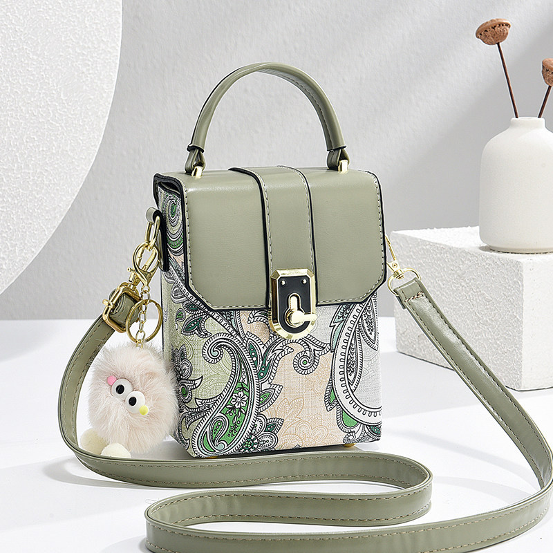 French Genuine Mk Jessie Genuine Leather Mobile Phone Bag for Women 2026 New Printed Mini Bag Single Shoulder Crossbody Bag