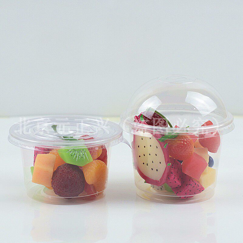 250-300ml disposable pudding cup soup cup ice cream double-skinned milk bowl tortoise paste jelly cup 100 sets with lid