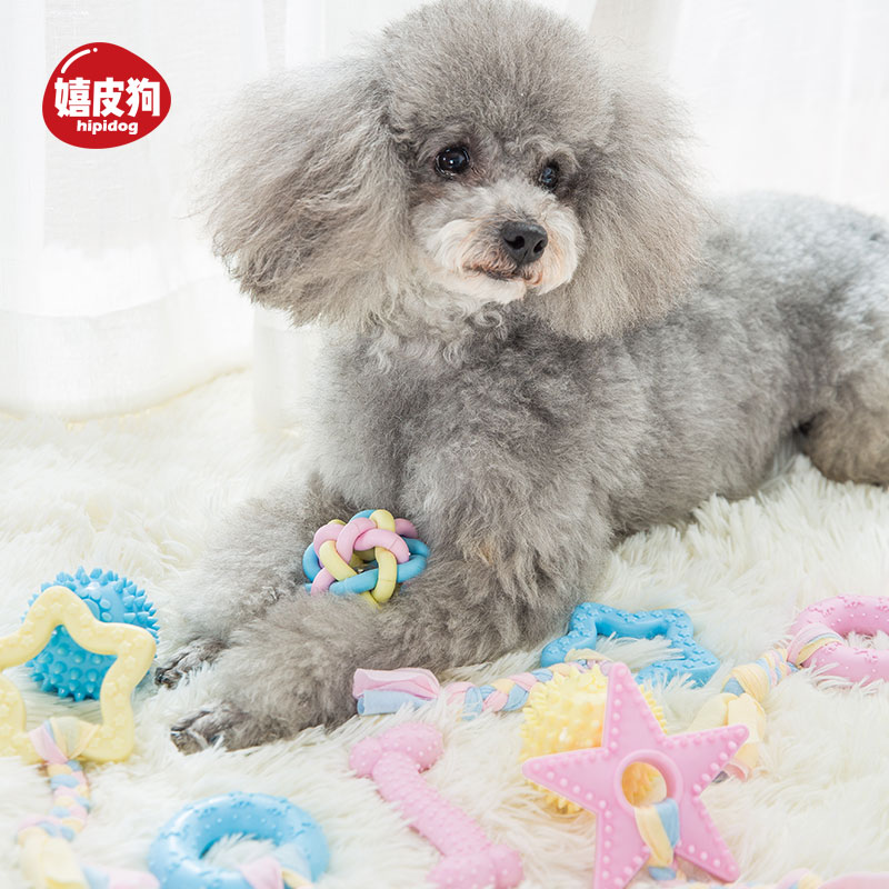 Pooch toy small bone grindle resistant to bite training small dog teddy Bears self-hi relieving smoggy pet supplies