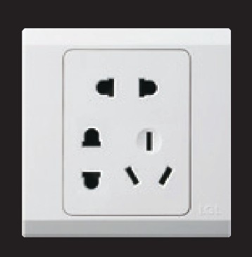 LGL Sonny electrician Yabai 86 type 23 panel socket Seven-eye power socket copper wiring post 