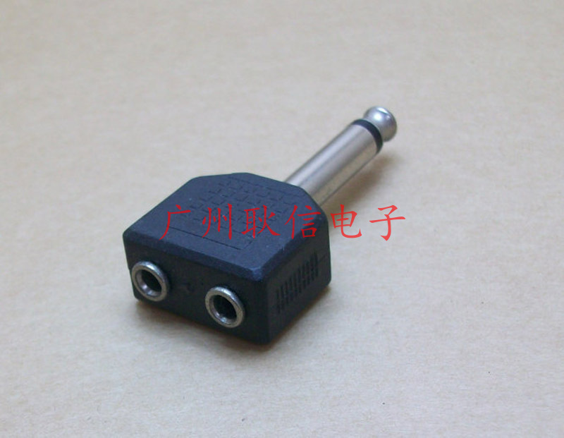 Audio adapter DJ adapter 2X3 5 mother turns 6 3 Gong6 5 revolution with two 3-5 mother conversion
