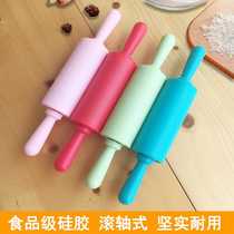 Baby household food-grade silicone dumpling wrapper rolling pin and rolling panel childrens dumpling wrapper baking roller non-stick
