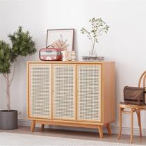 Modern minimalist solid wood vine choreography shoe cabinet door hall Xuanguan side cabinet multifunctional storage containing shoe cabinet small family type cabinet