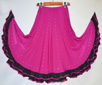 Modern dance Half-body long skirt Waltz National Standard social dance Latin dance practice Summer performance skirt