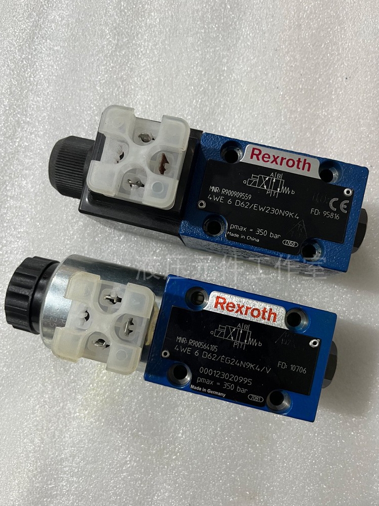 điều khiển xi lanh thủy lực Van điện từ Rexroth một đầu 4WE6J62/EG24N9K4 Van định hướng thủy lực 4WE6D62/EW230N9K4 van tay thuy luc van điện thủy lực 