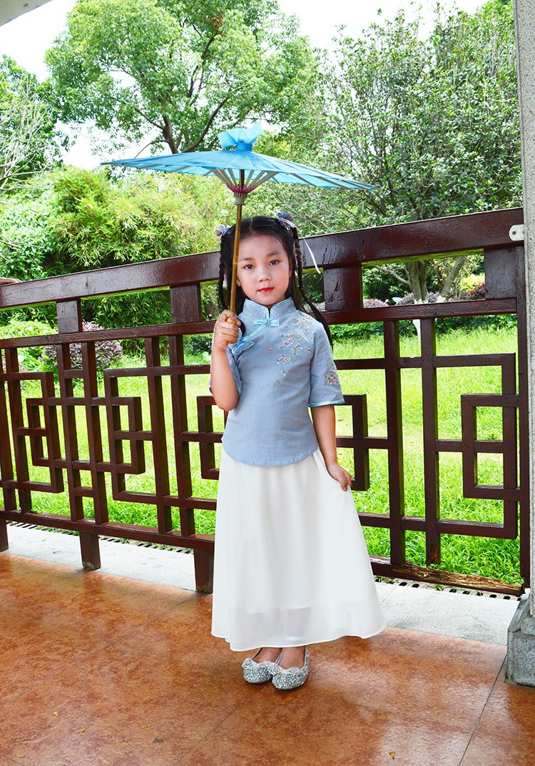 Cha mẹ và con trang phục Tang phù hợp với phong cách Trung Quốc mother-in-law Hanfu 2018 mới nữ của phụ nữ Cộng Hòa của Trung Quốc gió trang phục cho thấy hiệu suất quần áo