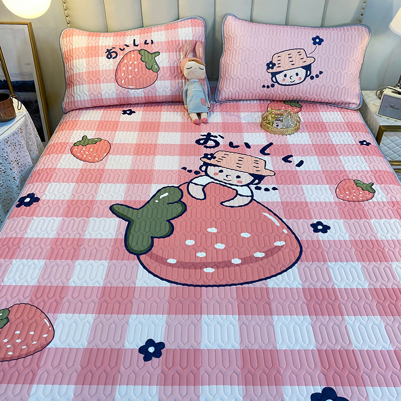 Broken Yard Loss This Clear Cabin Summer Cartoon Latex Cool Mat Single Double Air Conditioning Cool Mat three sets 1 8m Mattress Machine Washable