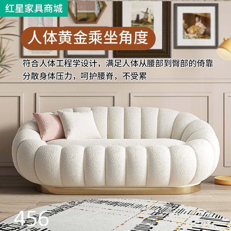 Lazy sofa tatami living room bedroom balcony simple small apartment backrest rental light luxury double small sofa