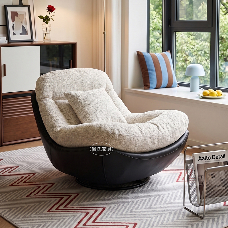 Single Sofa Chair That Can Be Used for Sleeping and Reclining, Lazy Chair, Single Chair, Living Room Leisure Chair, Balcony Chair, Lazy Sofa, Swivel Chair