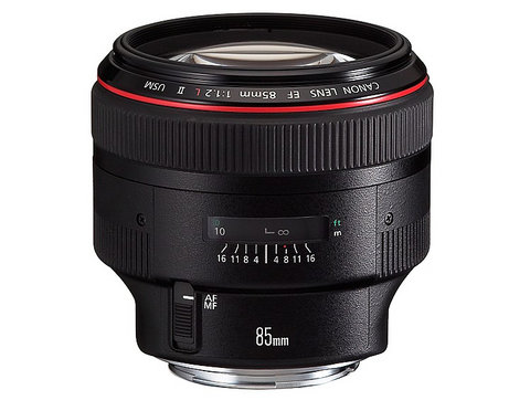 Ống kính DSLR full frame thế hệ thứ hai của Canon EF 85mmf / 1.2L II cố định tiêu cự vòng tròn mắt đỏ lớn