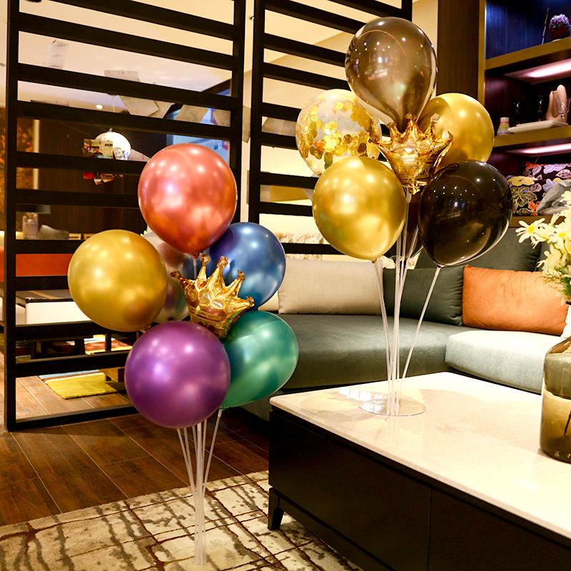 Birthday party decoration Children's birthday banquet balloon stand Wedding wedding room decoration creative balloon table floating bracket