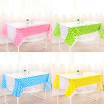 Disposable table cloth childrens birthday dessert table decoration party decoration rectangular plastic picnic supplies