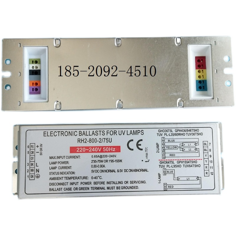 Manufacturer RH2-800-2 75U Oxygen tube environmental protection equipment photocatalytic U-shaped 810mm UV