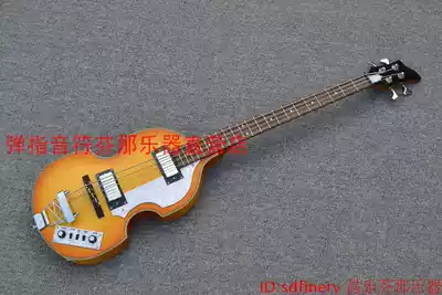 Cherry red and white 4 string Maple jazz mid-range electric bass 4 string electric bass F-1236