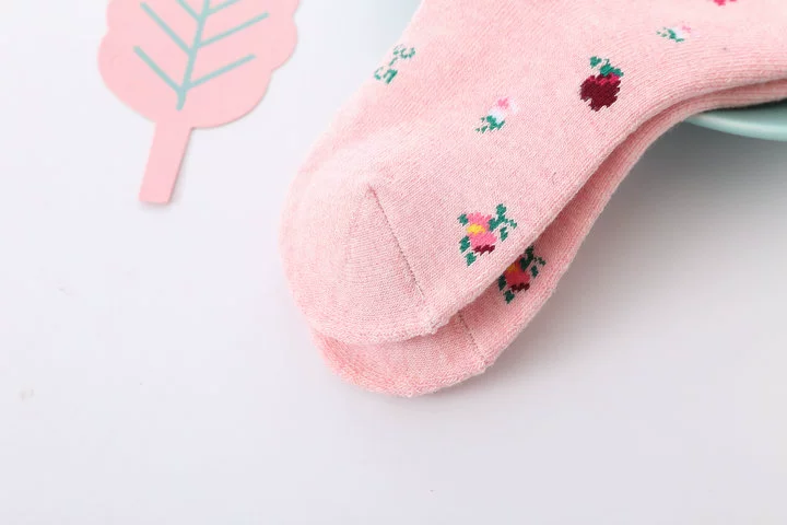 Mùa đông ấm áp bé gái terry vớ hoa nhỏ 1-3 tuổi Cô gái dày vớ ấm vớ cotton mùa thu và mùa đông tất dài cho bé sơ sinh