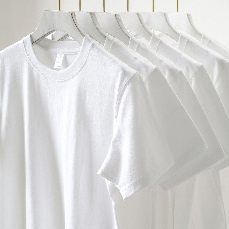 A类儿童100%纯棉纯白色短袖T恤2026夏装新款洋气宽松男童女童上衣