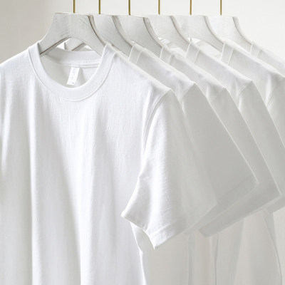 A类儿童100%纯棉纯白色短袖T恤2026夏装新款洋气宽松男童女童上衣