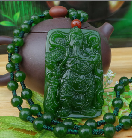 Mens Domineering God of Wealth Guan Gongwu Shengguan Yuyu Pendant Natural Xinjiang Hotan Jade Sapphire Brand Mens Domineering God of Wealth Guan Gongwu Shengguan Yuyu Pendant Natural Xinjiang Hotan Jade Sapphire Brand