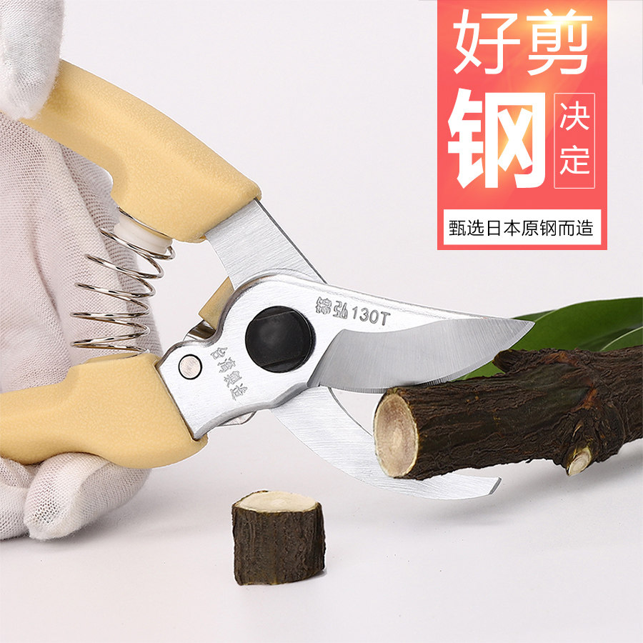 日本進口鋼省力修枝剪樹枝修花剪刀粗枝剪園藝工具果樹剪子摘果剪-Taobao