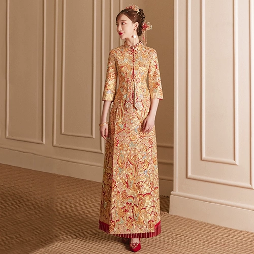 Ханьфу для невесты подходит для мужчин и женщин, дракон и феникс, китайский стиль, для подружки невесты