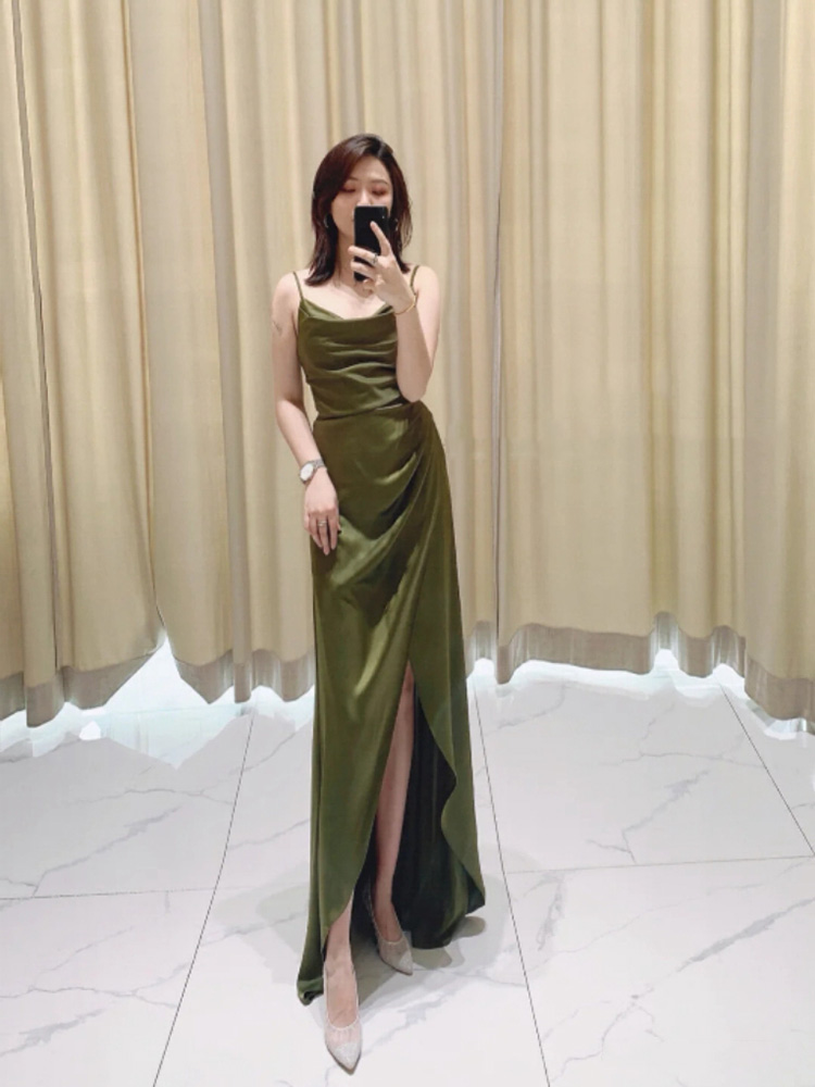  5XL+C -type ice silk green camisole sleeveless long model   + $0.79 