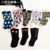 VOGANA Cannes second store Ya Feng ins small flower Flower socks tide socks Korean cute short socks Cotton