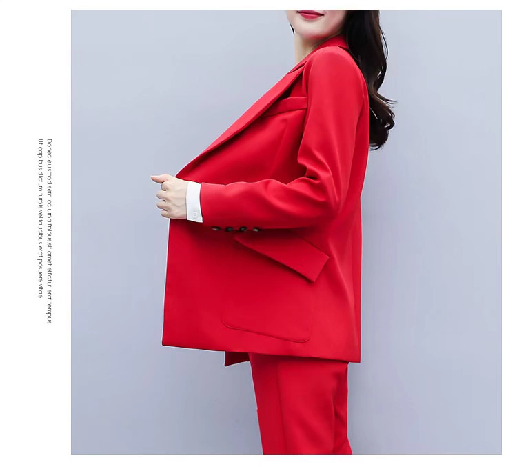 Áo blazer nữ size lớn Kiểu dáng nước hoa nhỏ kiểu dáng nước ngoài thích hợp phong cách retro Hồng Kông mặc giản dị phiên bản Hàn Quốc - Business Suit