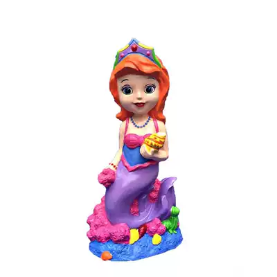 26cm high 13cm wide short hair mermaid princess latex mold new latex abrasive Cartoon Doll filling color
