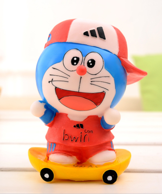 20cm high skateboard A dream gypsum mold doll new latex white film color park stall cartoon