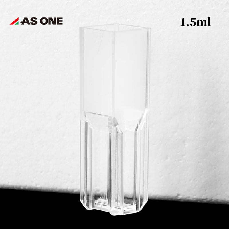 一次性塑料比色皿4.5ml/1.5ml两面透光光程10mm样品池PS材质ASONE